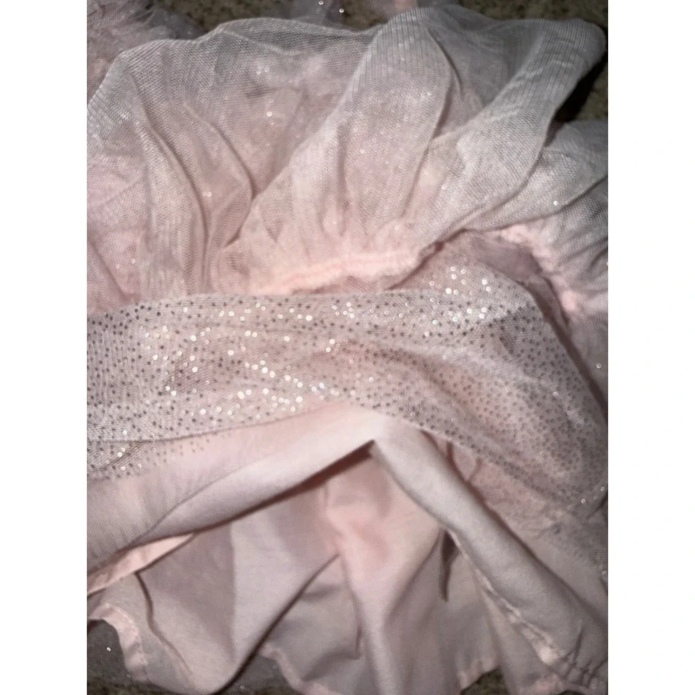 Cupcakes and Cashmere Baby Girls Pink Glitter Tulle Ruffle Dress 6-9M